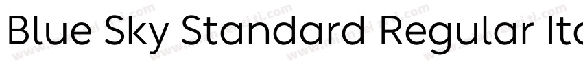 Blue Sky Standard Regular Italic字体转换